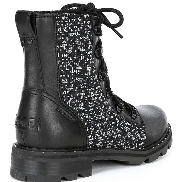 SOREL LENNOX LACE COZY WP BLACK BOOT Size: 8 - Picture 8 of 14